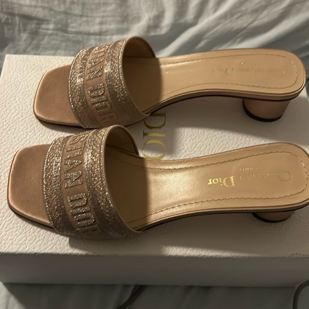 Dior Dway heeled slide size 8